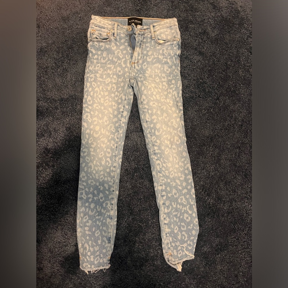“Black Orchid” Cheetah Print Jeans